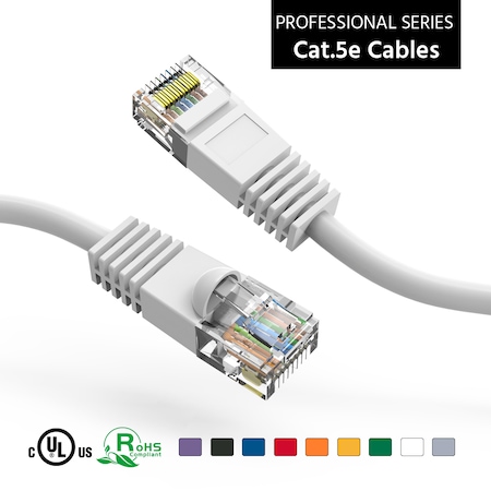 Bestlink Netware CAT5E UTP Ethernet Network Booted Cable- 150Ft- White 100512WT